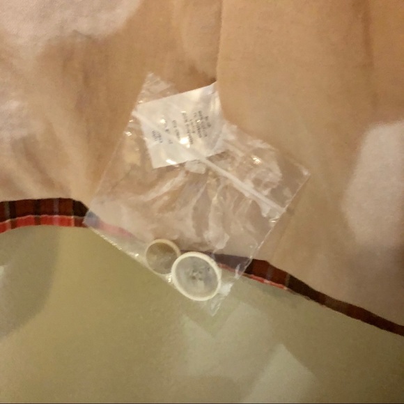 Talbots Coral Plaid Blazer with 3/4 Sleeves - Picture 5 of 7